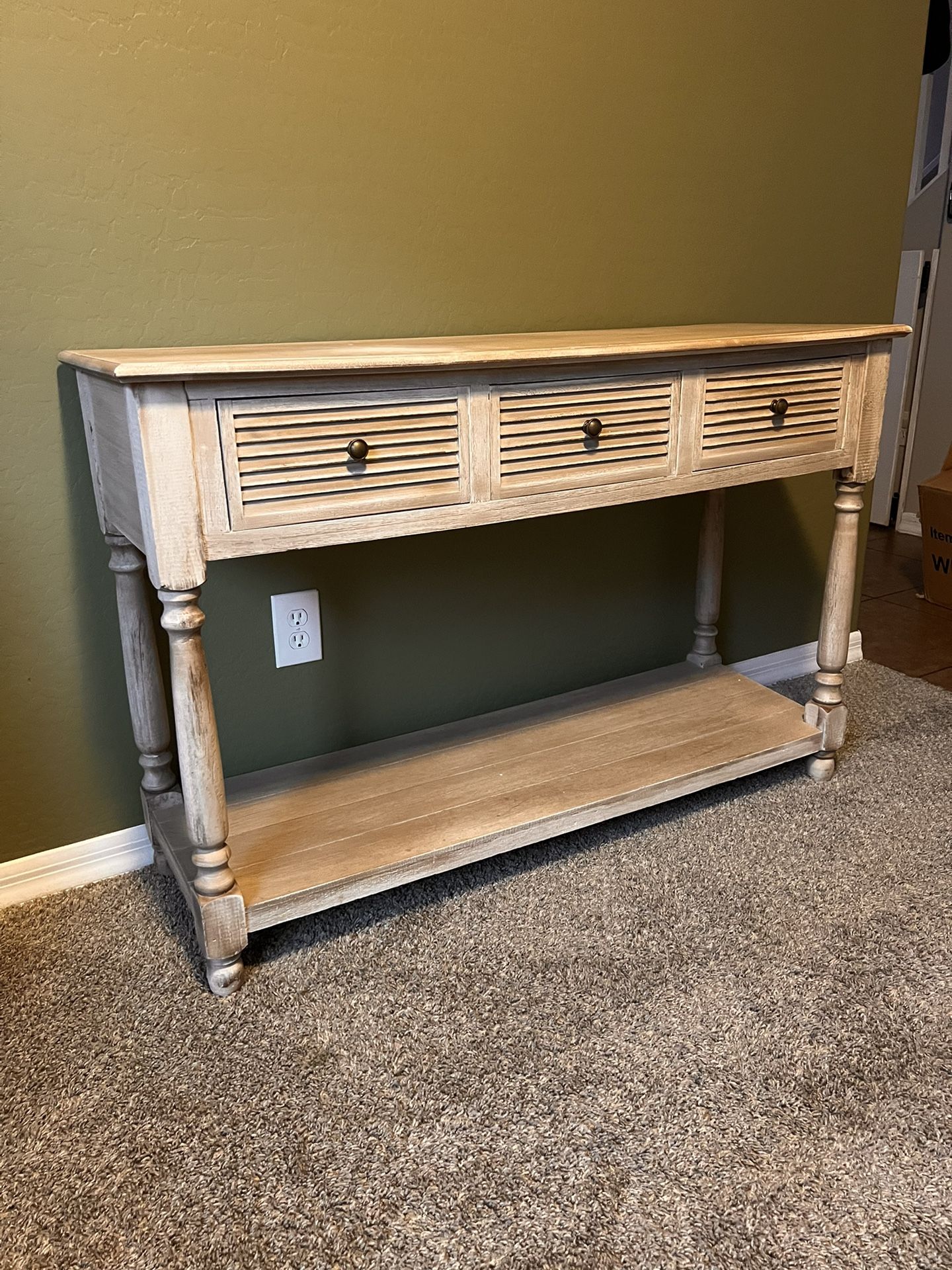 Rustic Wooden Console Table