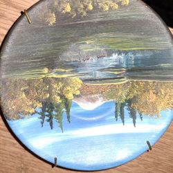 Gold Pan Hand Painted 