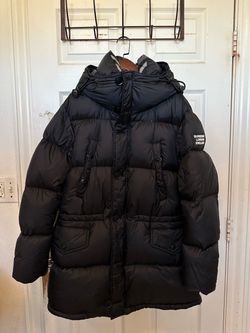 Burberry London England Lockwood Black Hooded Puffer Coat Size L