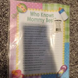 Who Knows Mommy Best Baby Shower Game
