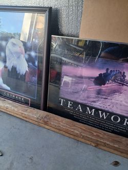 Motivational Framed Posters Set of 2