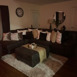 Dark Grey Couch Sectional Bundle. 