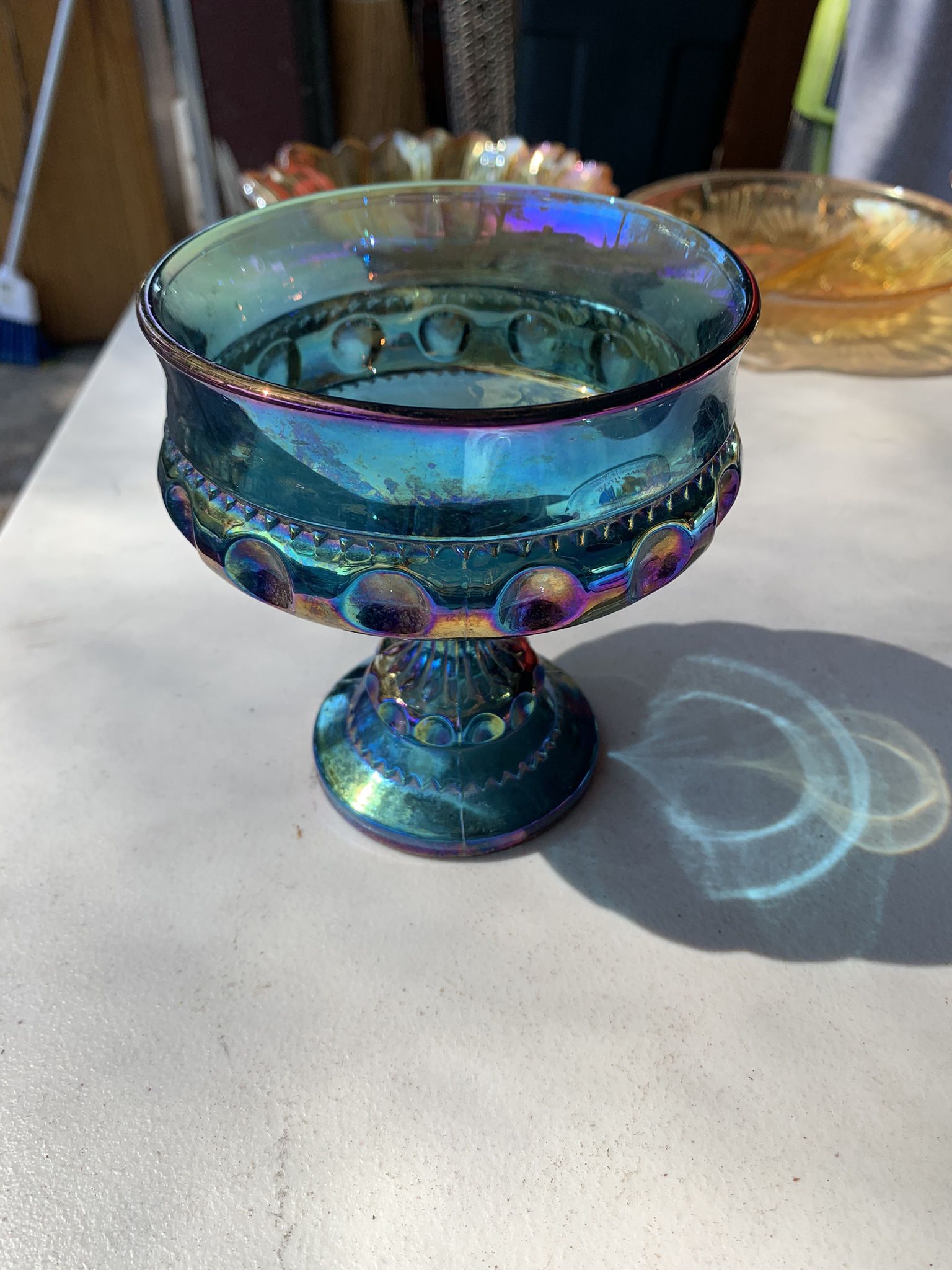 Carnival Glass - Rainbow King Cup