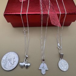 Plata 925 Cadenitas Delgadas Para Mujer. 
