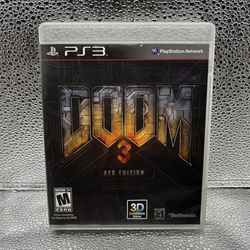 Doom 3 BFG Edition Sony PlayStation 3 PS3, TESTED & WORKING! Complete
