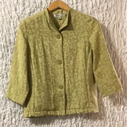 Coldwater Creek Jacket with 3 Buttons, Pockets, 3/4 Length Sleeves, Size PS