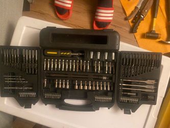 Large Drill Bit and Driver Set with Case