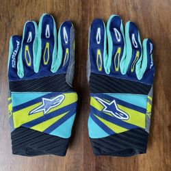 Nice! 👍 Alpinestars Techstar Factory Racing BMX Gloves Blue, White, Yellow