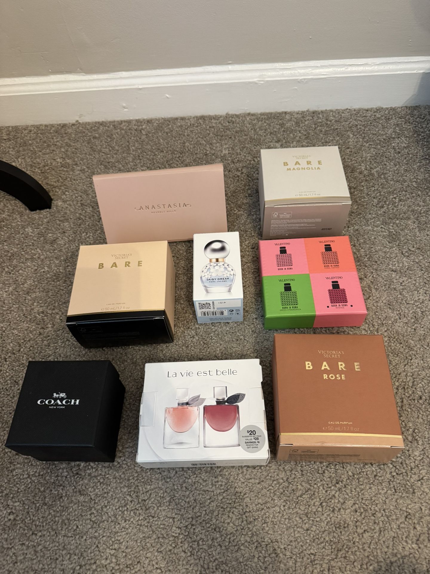 Empty perfume boxes collectables