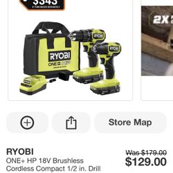 Ryobi Dual Drills 