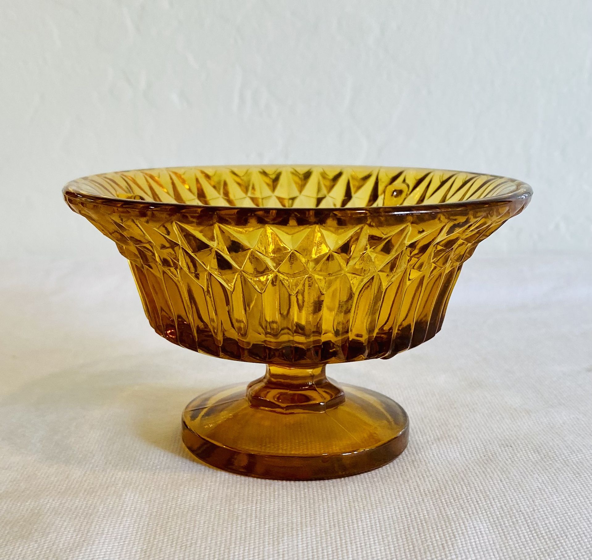 vintage fairy lamp bottom only, indiana glass amber