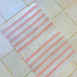 Pink and White Bath Mats 