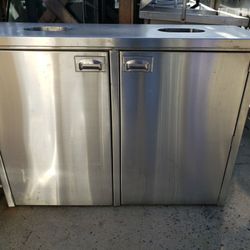 Used Stainless Steel Trash Cabinet 