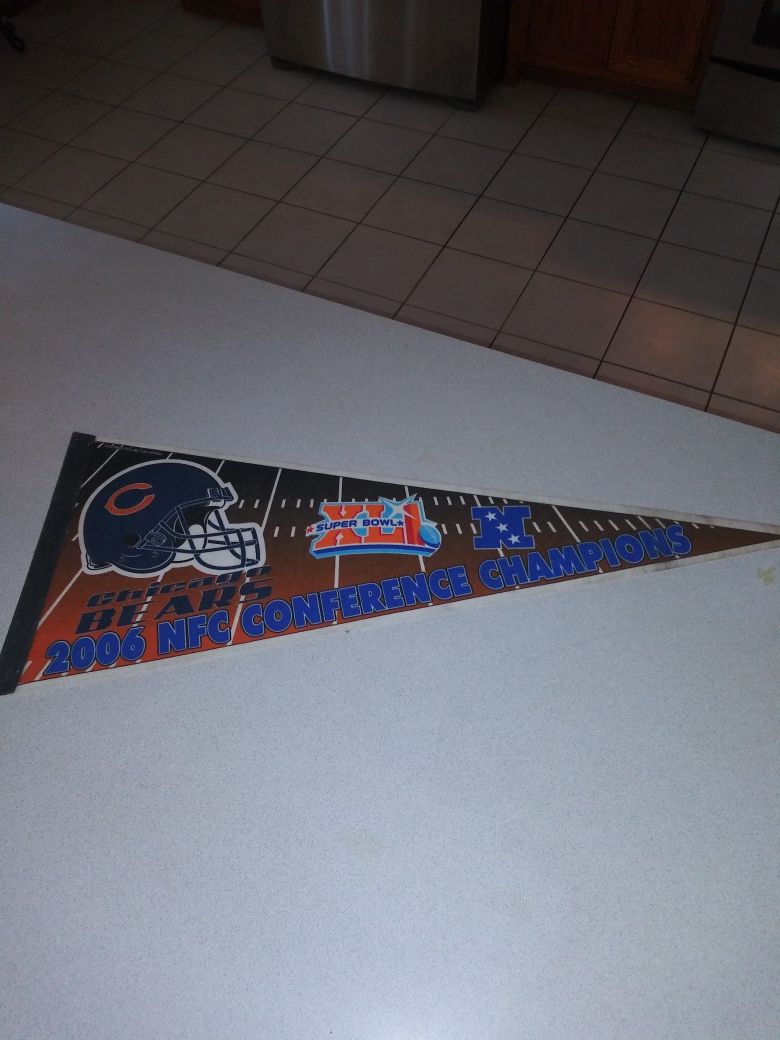 CHICAGO BEARS 2006 NFC CONFERENCE CHAMPIONS PENNANT