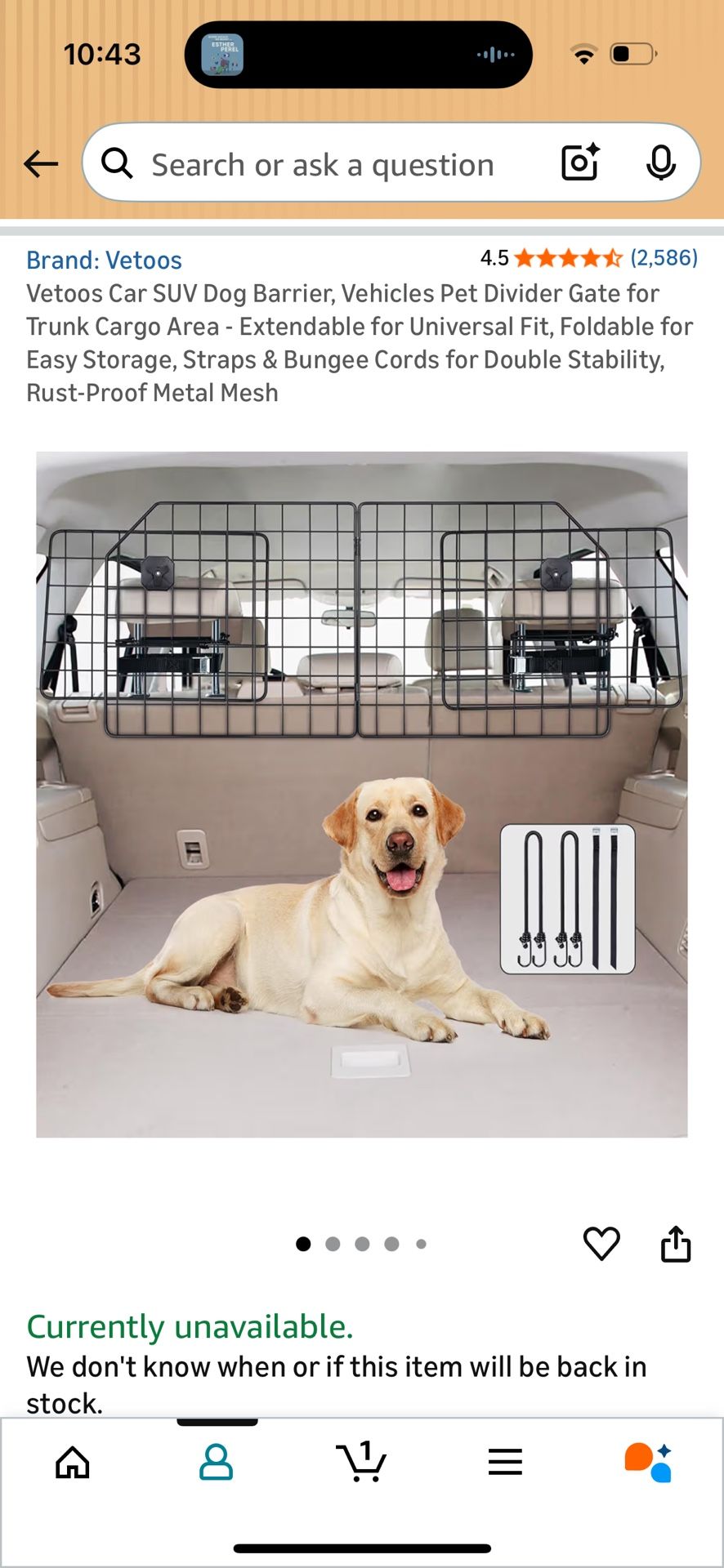 Dog Barrier For SUV