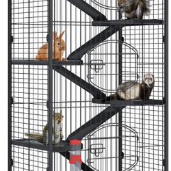 Animal Cage with Rolling Stand Indoor Outdoor for Squirrel/Guinea Pig/Bunny/Cat/Sugar Glider/Rabbit