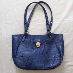 BRAHMIN indigo blue leather bag