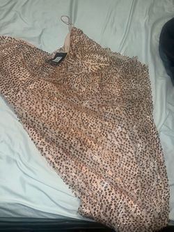 Fashion nova long pink sparkle dress