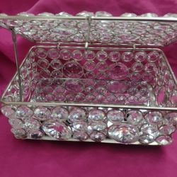 Crystal Candle Base And Crystal Jewelry Box 