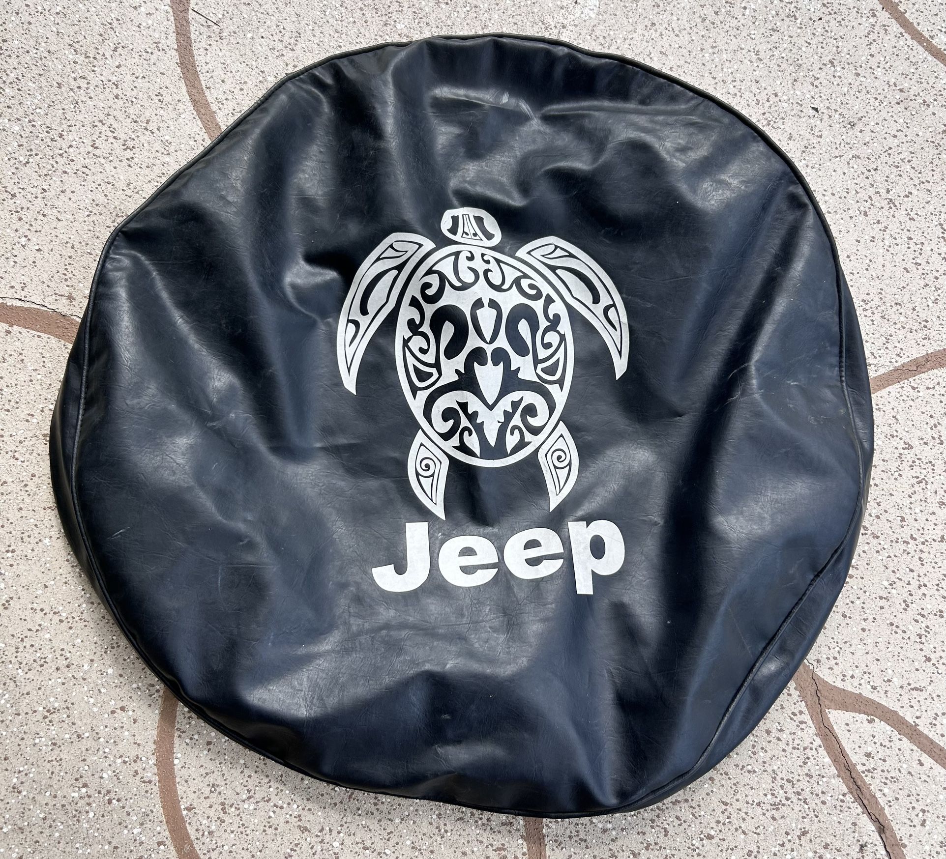 Jeep Sea Turtle Spare Tire Cover, Black, 32” Wide