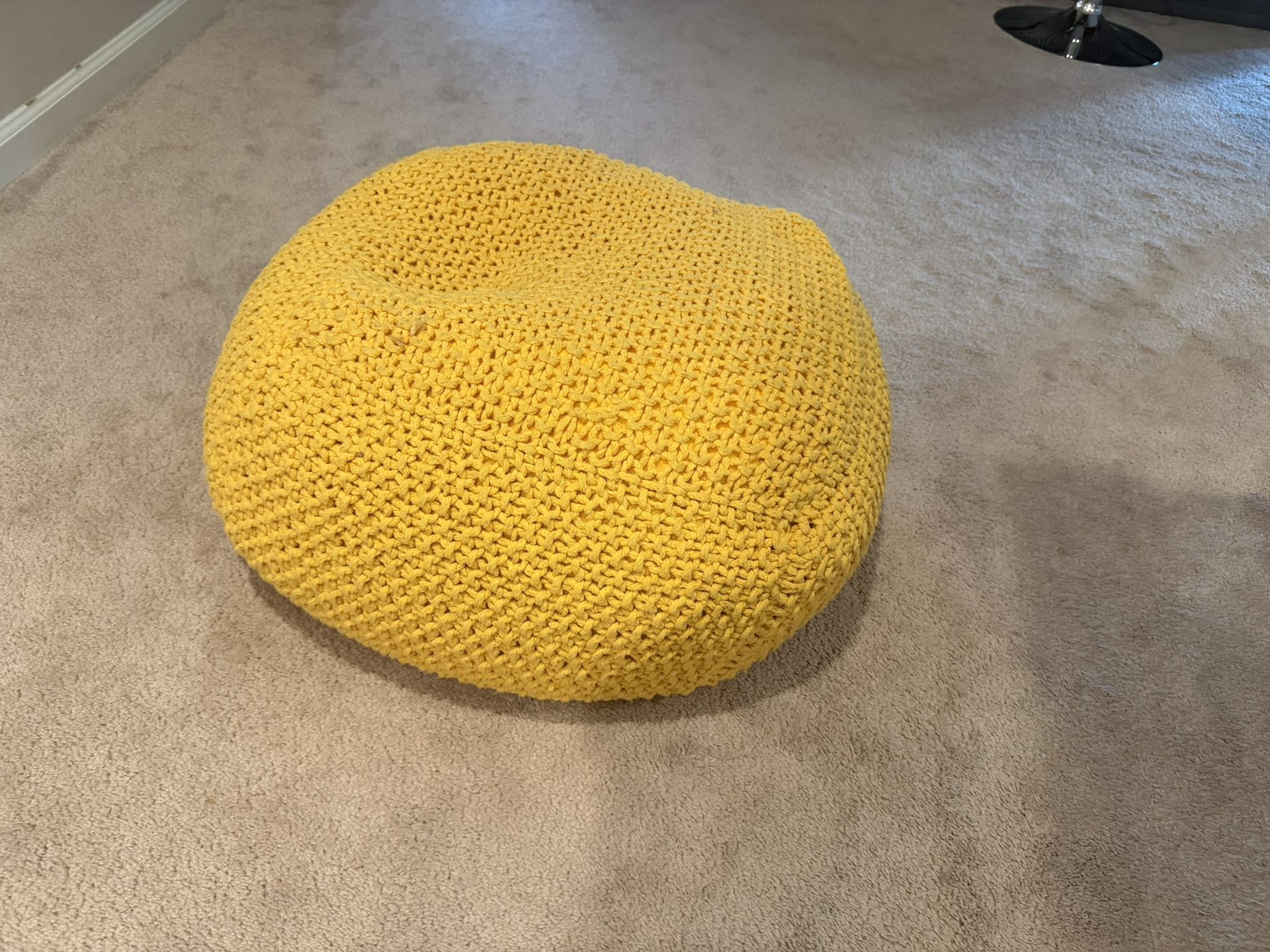 Yellow Pouf Ottoman