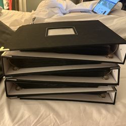 DVD Storage Binders X 5, Black, 3 Ring, With Storage Sleeves