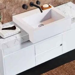 Solid Brass Luxury Sturdy Wall Mount Bathroom Faucet Matte Black