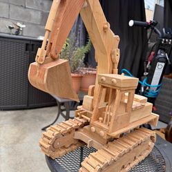 Hand Made Excavator Moves Around By Hand 