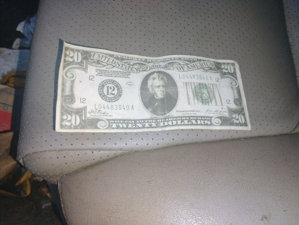 Antique Gold Backed US 20 Dollar Note 1926 Error