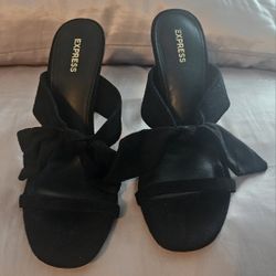 Black Bow Heels 