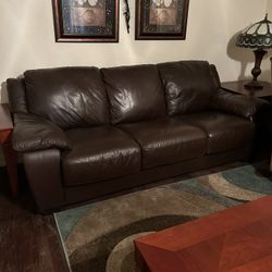 Leather Hide A Bed Sofa 