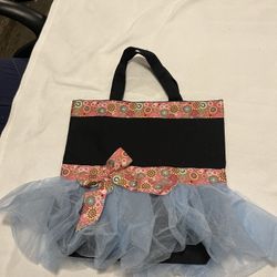 Canvas Ballerina Tote Bag Handmade