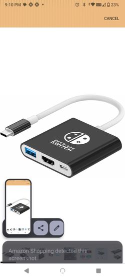 Nintendo switch docking stations 20 dollars, and gaming screens $50 dollars each works with all games iphones and android s