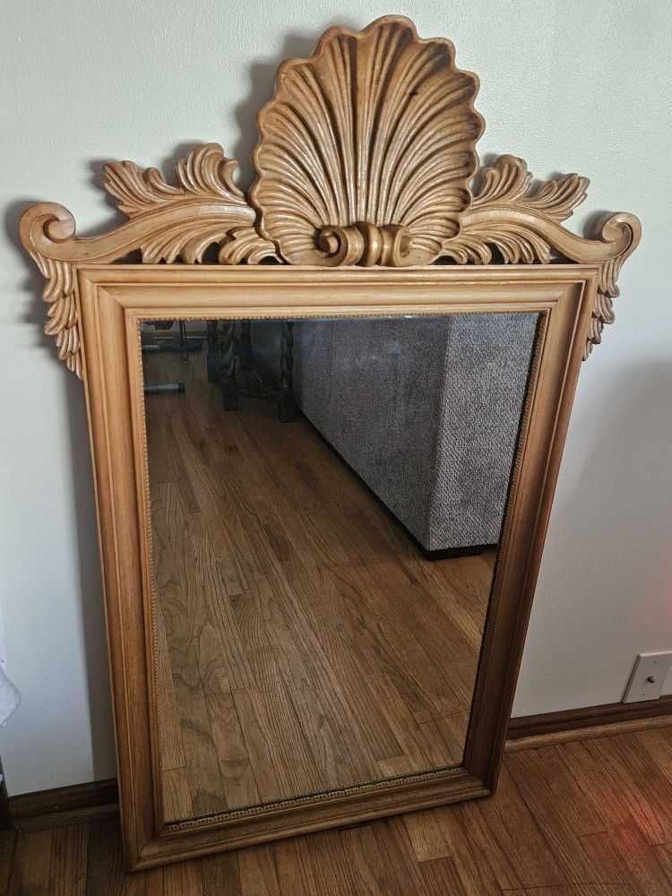 Labarage Italian Shell Carved Mirror