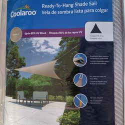 Coolaroo Sun Shade. Color Is Pebble. New In PKG. Pool. Patio. Umbrella.