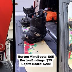 Women Capita Snowboard with Bindings and Boots