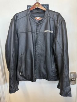 *RARE* Retro Harley Davidson Leather Jacket XXL Black