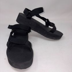 Teva Flatform Universal Black Platform Sandals - Womens Size 10