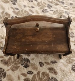 All wood sewing caddy