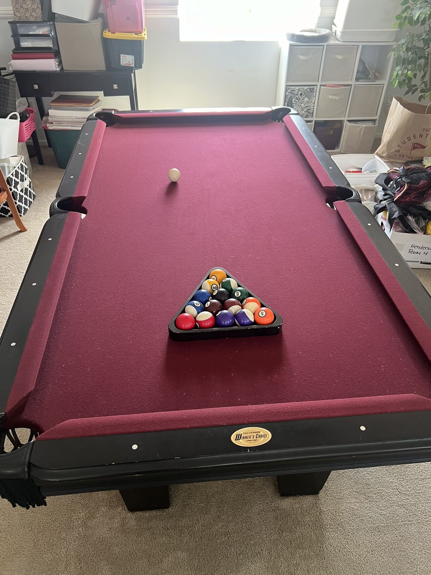Pool Table Red Felt