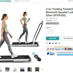 Treadmill NEW* 2 in 1 folding RC Bluetooth speaker speaker LED display SP37513SL