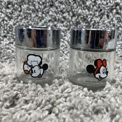 Vintage Walt Disney Production Minnie & Chef Mickey 3 In Salt & Pepper Shakers