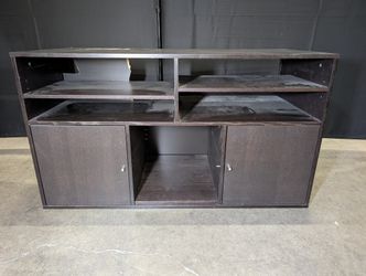 Dark IKEA Media Console with Storage