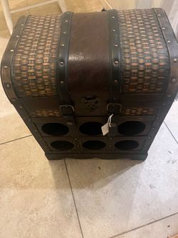 Decorative Trunk Wine Rack Storage Chest