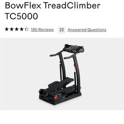 USED!! BOWFLEX TREADCLIMBER TC5000