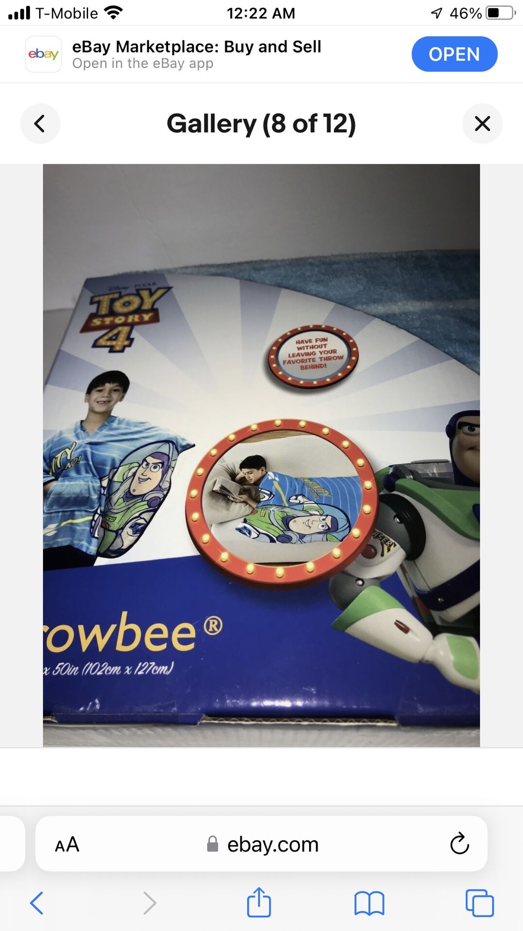 Throwbee Disney Buzz LightYear Blanket Poncho