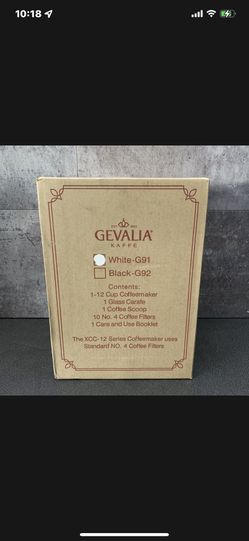 Gevalia 12 Cup Coffee Maker White Stainless Steel Programmable G91 Brand