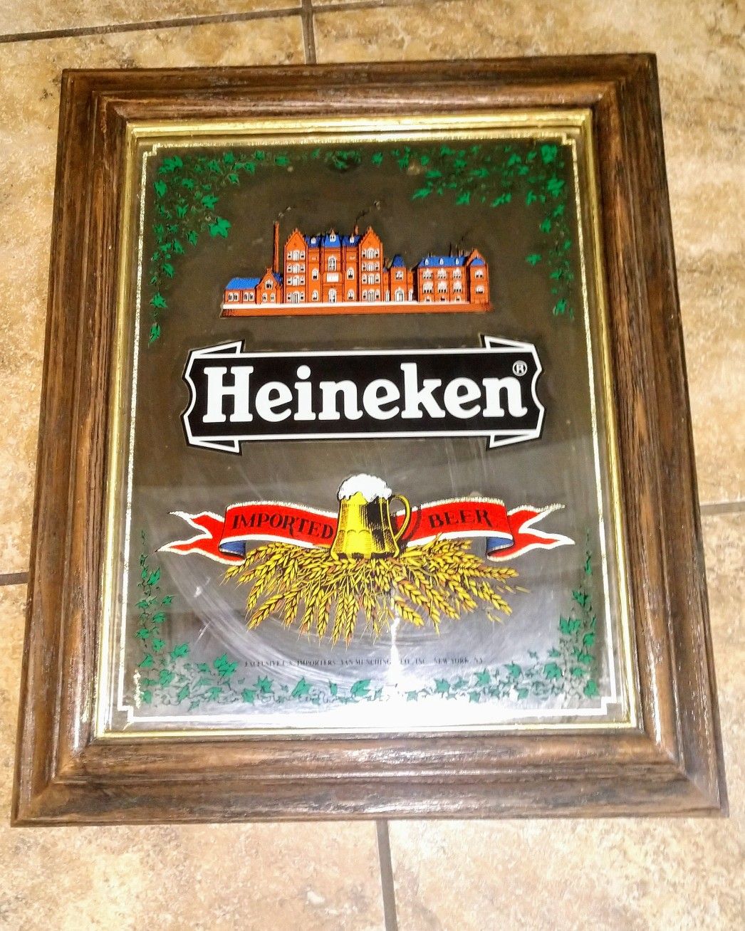 Heineken vintage bar mirror.