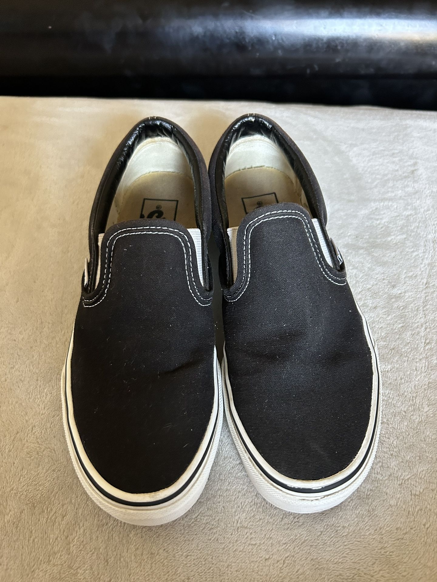 Black & White Slip On Vans