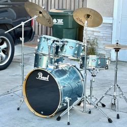 Pearl Export Drum Set w/ Zildjian Cymbals and Hardware